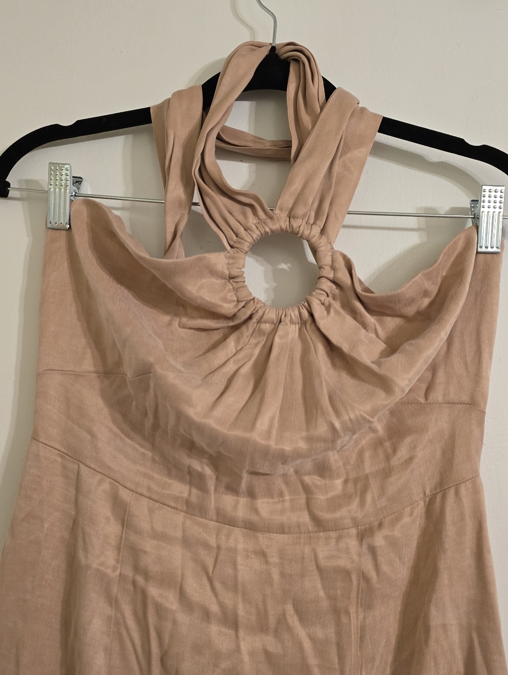 Topshop Blush Halter Maxi Dress with Front Slit Size 4 Lyocell, Viscose NWT - Picture 17 of 17